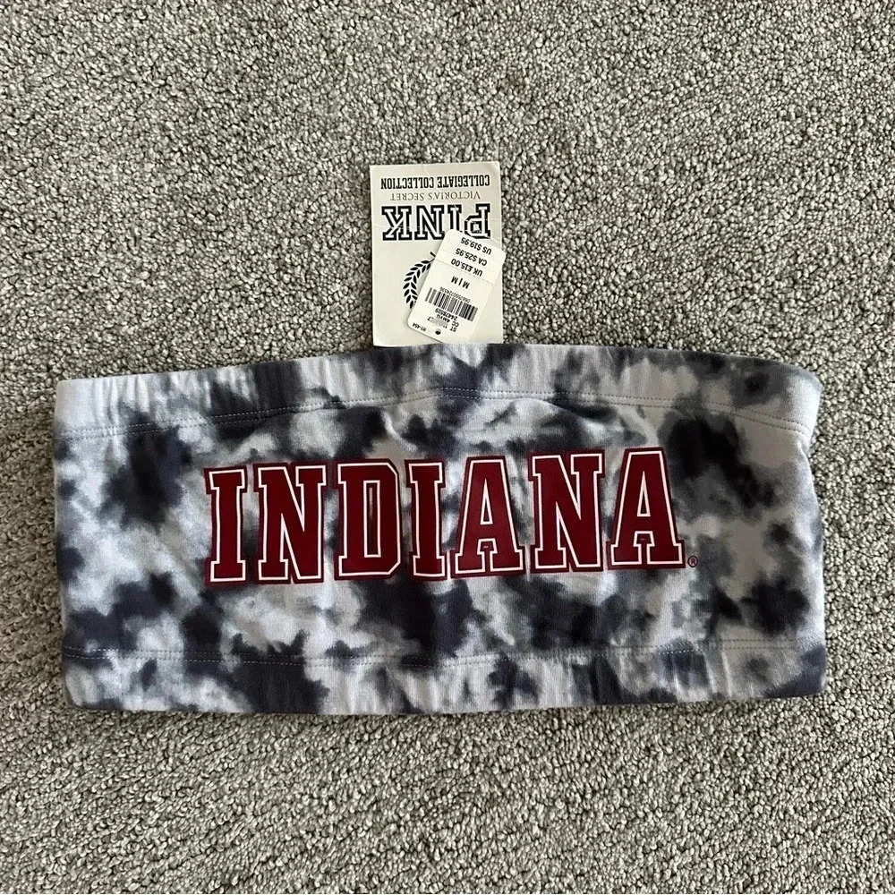 Victorias Secret PINK Tie Dye Tube Top Indiana University IU Size Medium